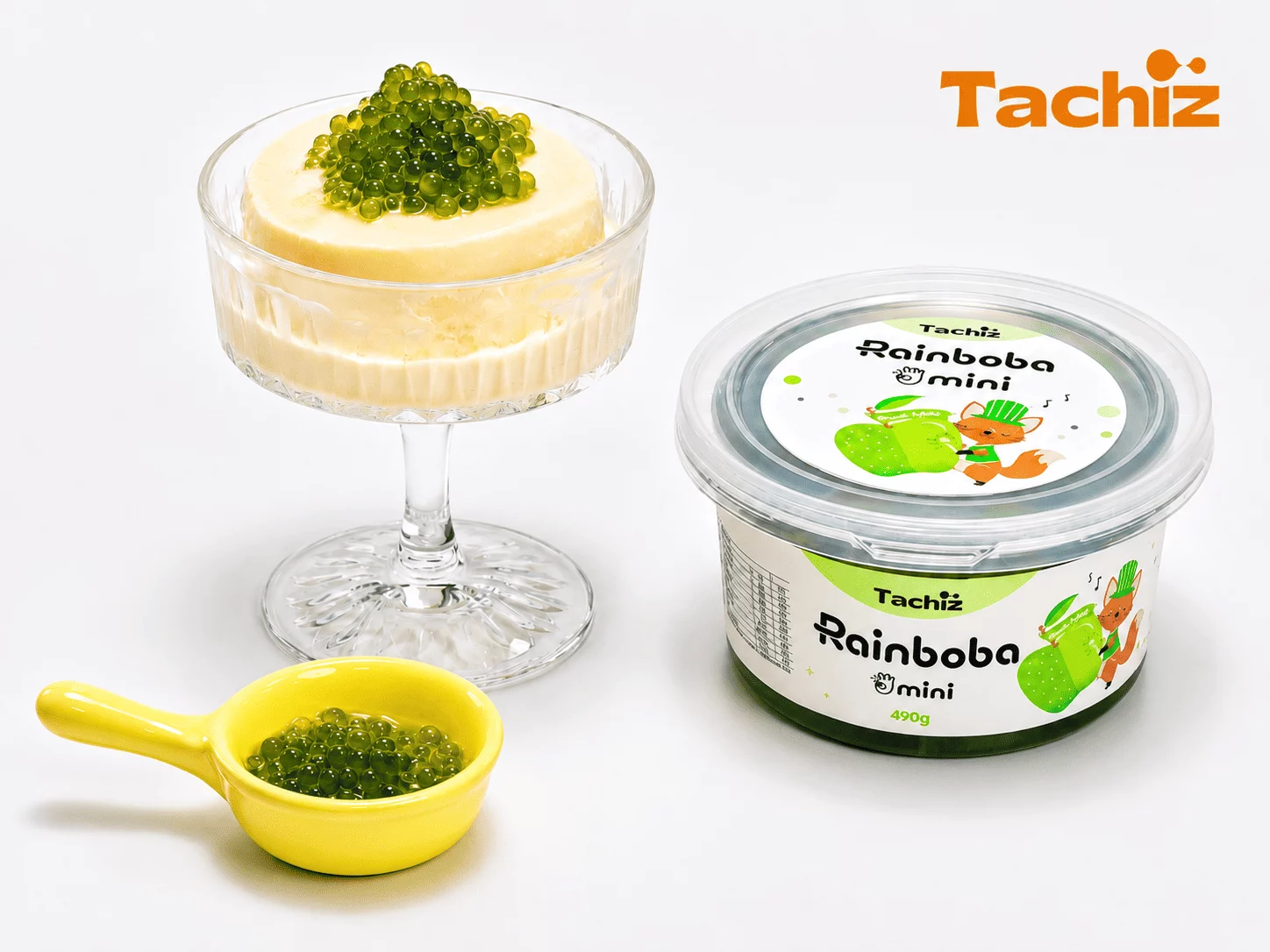 Commercial Rainboba popping boba tubs and bursting pearls for foodservice