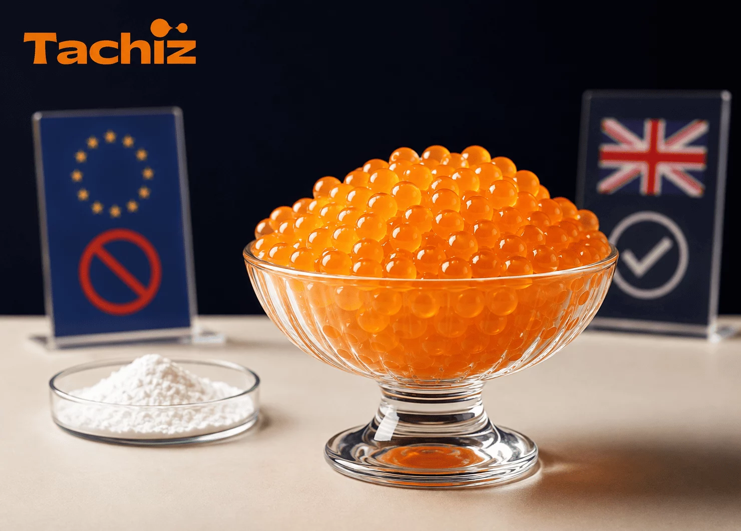 Titanium dioxide E171 compliant popping boba formulation comparison for EU and Great Britain markets
